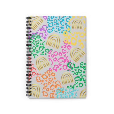 Cheetah Print with Rainbows Notebook