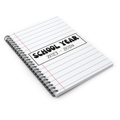 Notebook Paper Cover: School Year 2023-2024 Notebook - Amor Amra