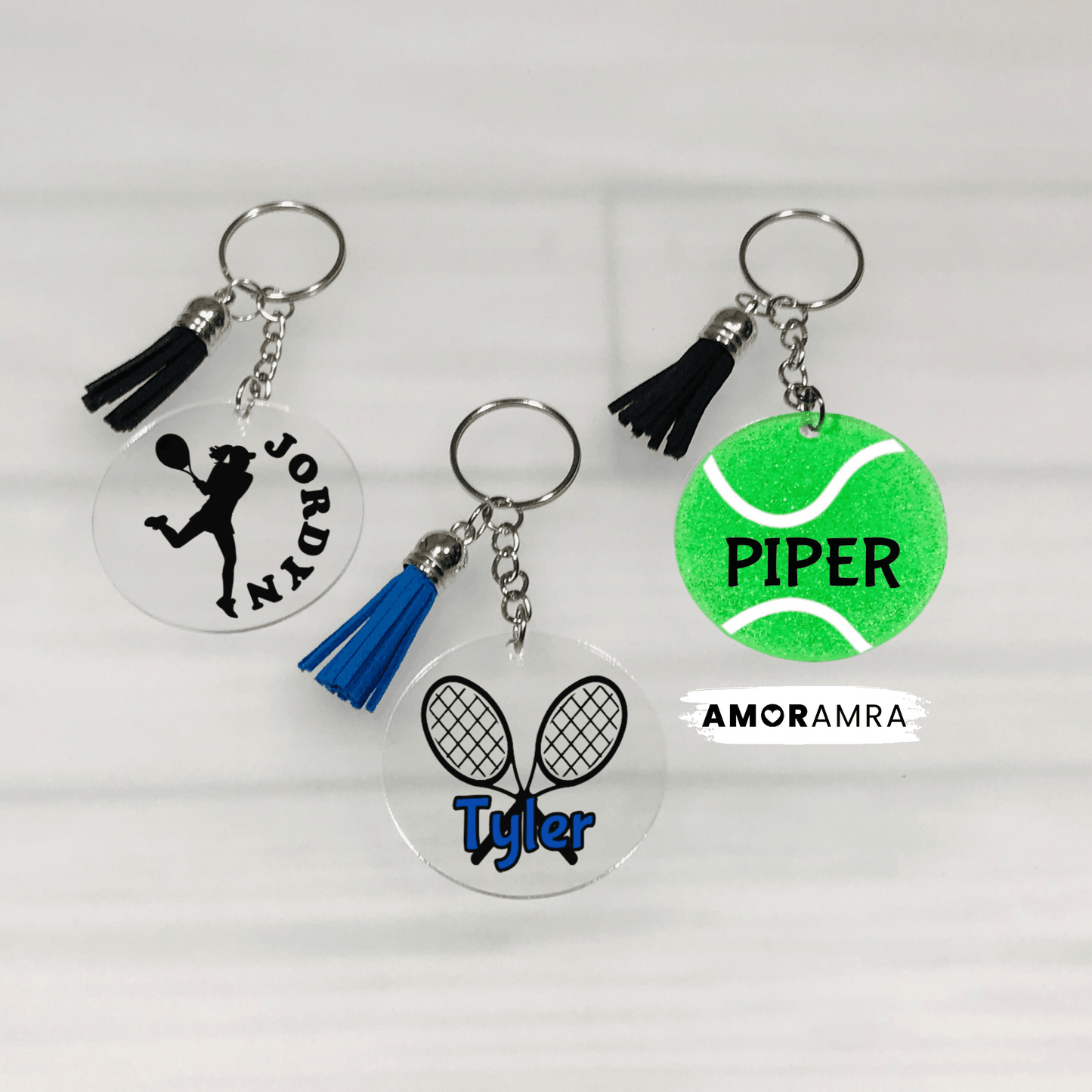 Personalized Tennis Keychain