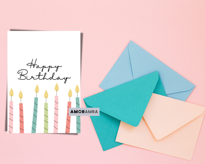 Birthday Card | Candles - Amor Amra