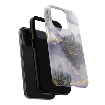 Elegant Black and Gold Floral iPhone Case
