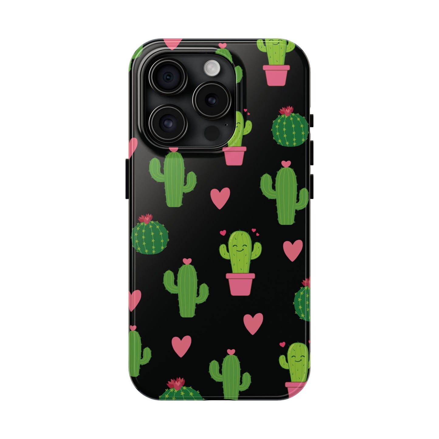 Cactus with Pink Hearts iPhone Case