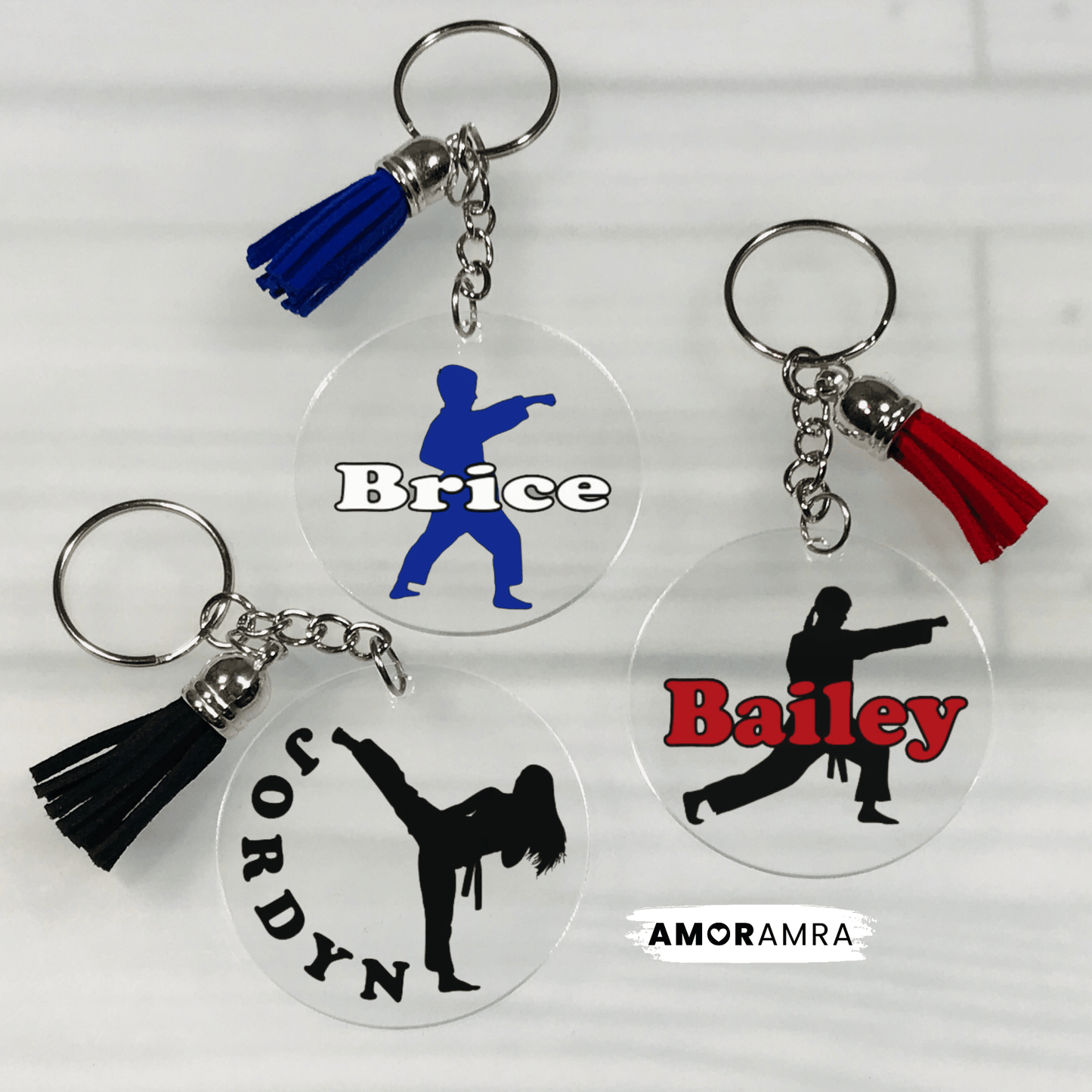 Personalized Martial Arts Keychain