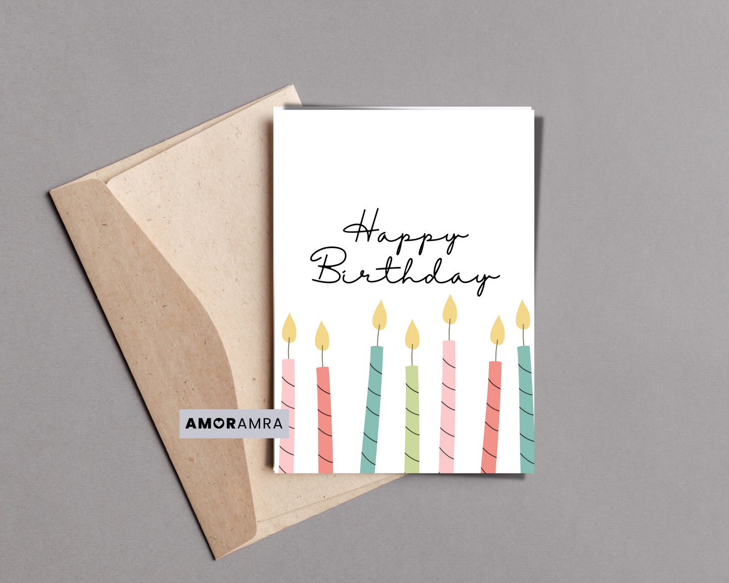 Birthday Card | Candles - Amor Amra