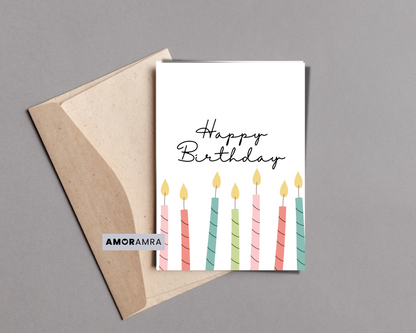 Birthday Card | Candles - Amor Amra