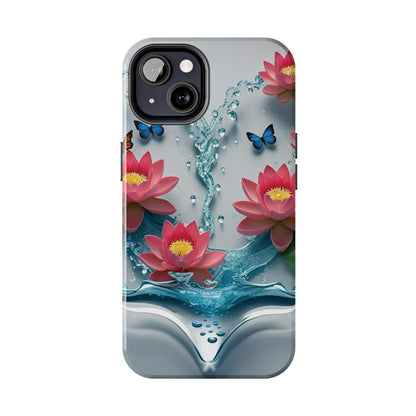 Pink Lotus Flower Splash iPhone Case
