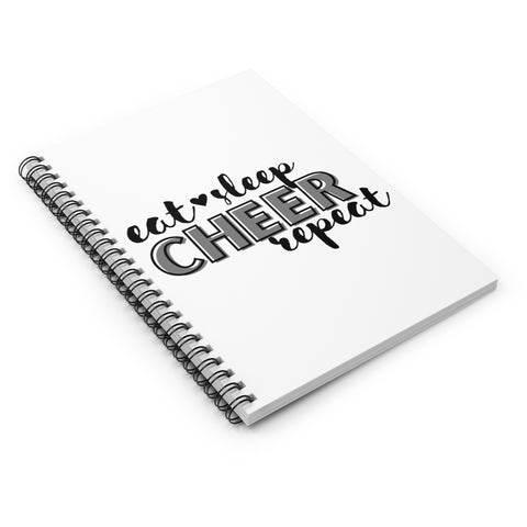 Eat Sleep Cheer Repeat Notebook - Amor Amra