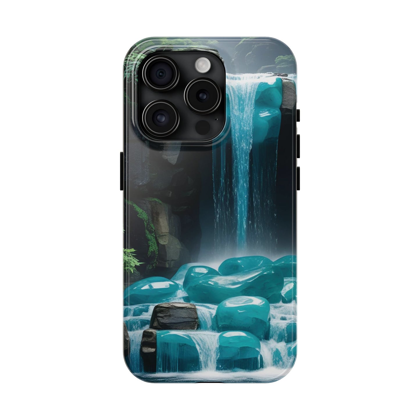 Turquoise Gemstone Waterfall Phone Case