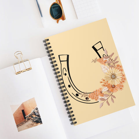 Floral Horseshoe Notebook