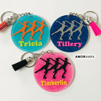 Personalized Figure Skating | Synchronized Skating Keychain