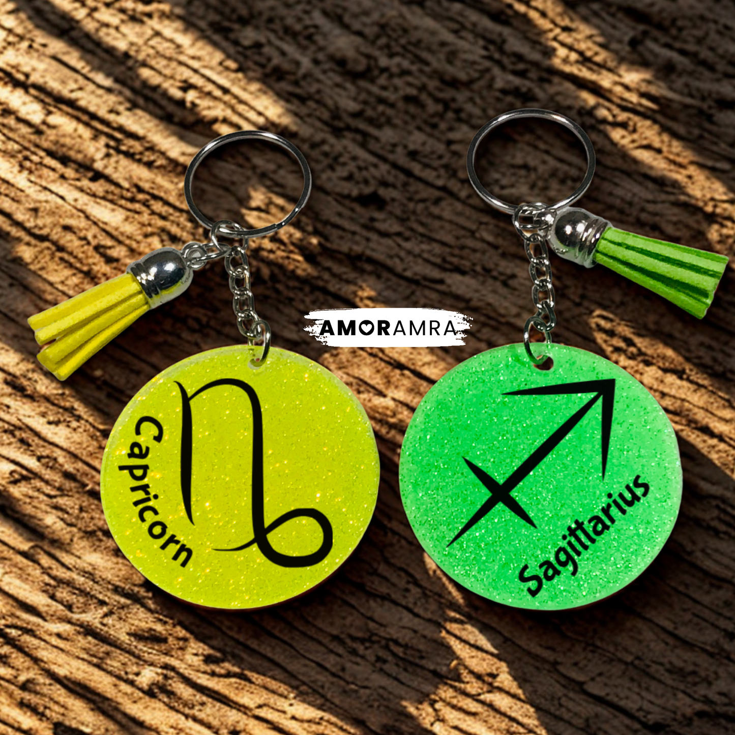 Zodiac Sign Keychain: Astrology Lover Keepsake - Amor Amra