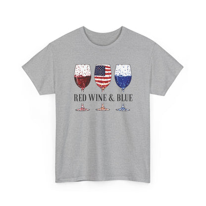 Red Wine and Blue Shirt | 4th of July Tee - Amor Amra