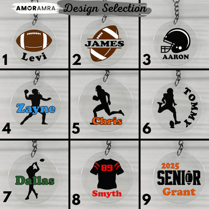 Personalized Football Keychain