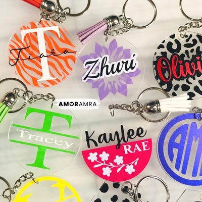 Personalized Name & Monogram Keychain