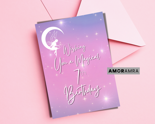 Birthday Card | Happy 7th Birthday - Amor Amra