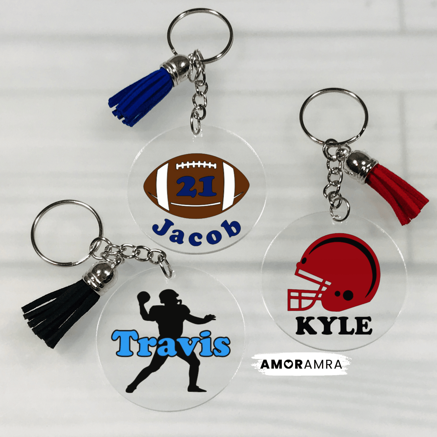 Personalized Football Keychain