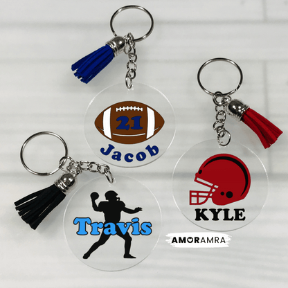 Personalized Football Keychain