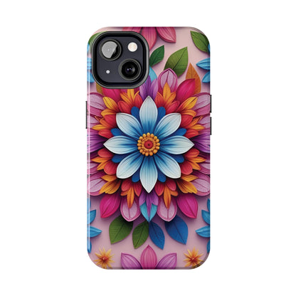 Vibrant Boho Floral Mandala iPhone Case