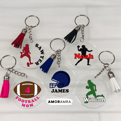 Personalized Football Keychain