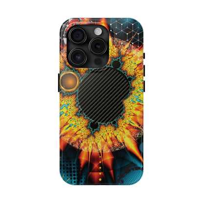 Vibrant Fire Abstract Design iPhone Case