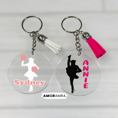 Personalized Drill Team Keychain