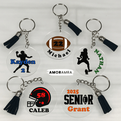 Personalized Football Keychain