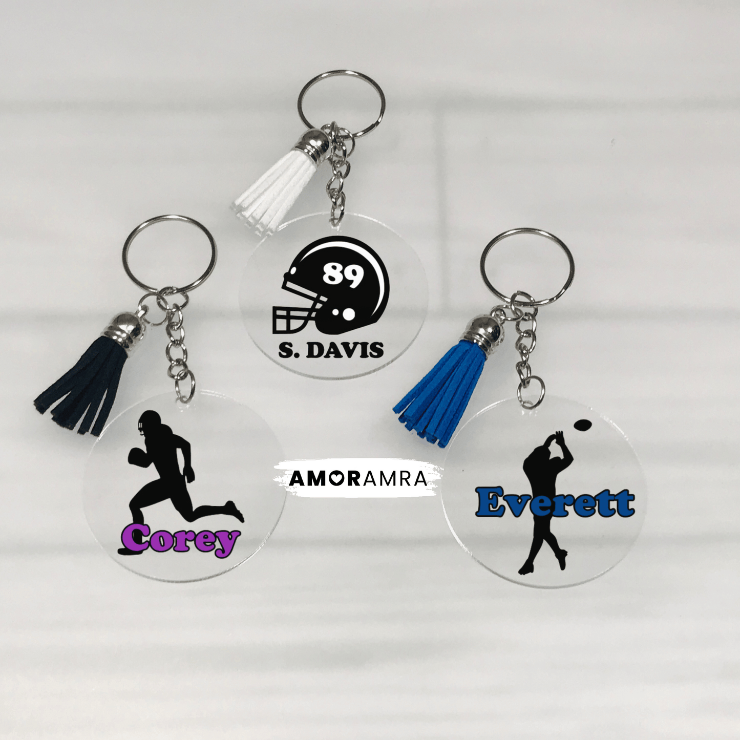 Personalized Football Keychain