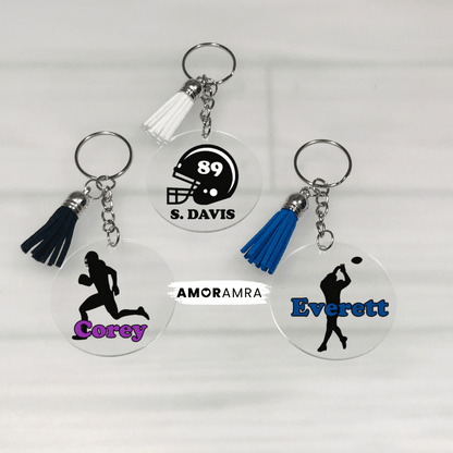 Personalized Football Keychain