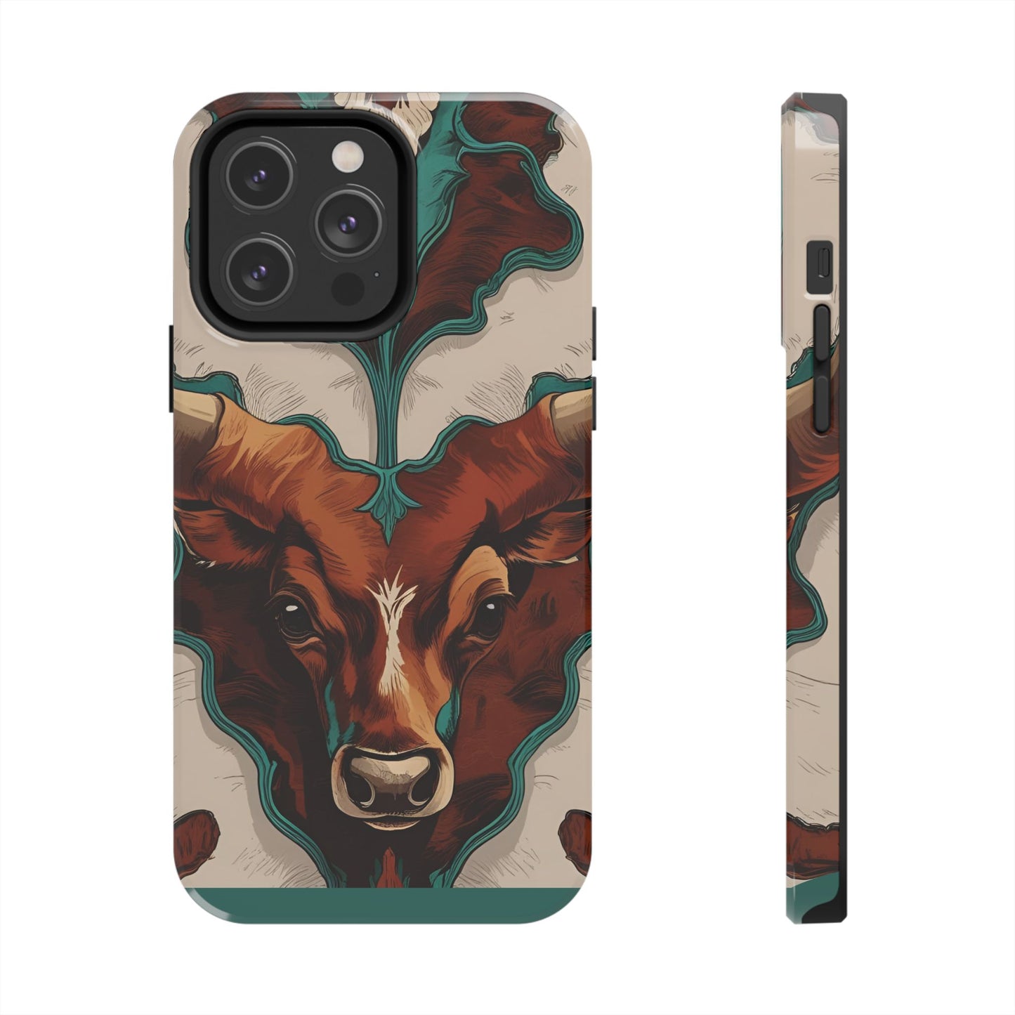 Western Longhorn Bull Phone Case