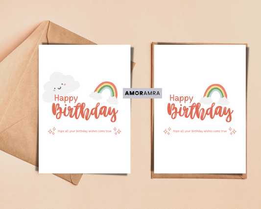Birthday Card | Rainbow - Amor Amra