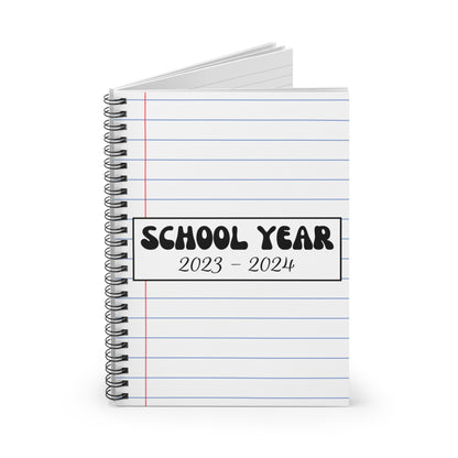 Notebook Paper Cover: School Year 2023-2024 Notebook - Amor Amra