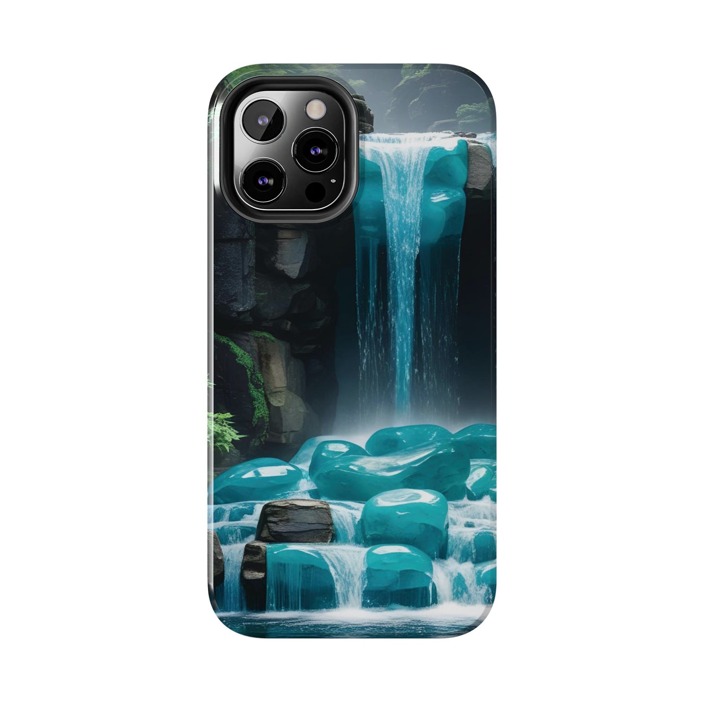 Turquoise Gemstone Waterfall Phone Case