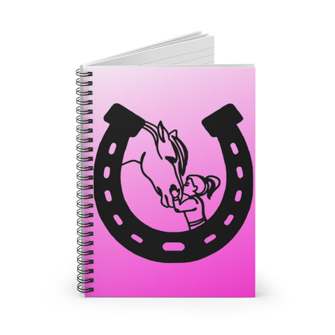 Horseshoe with Little Girl Rider Notebook