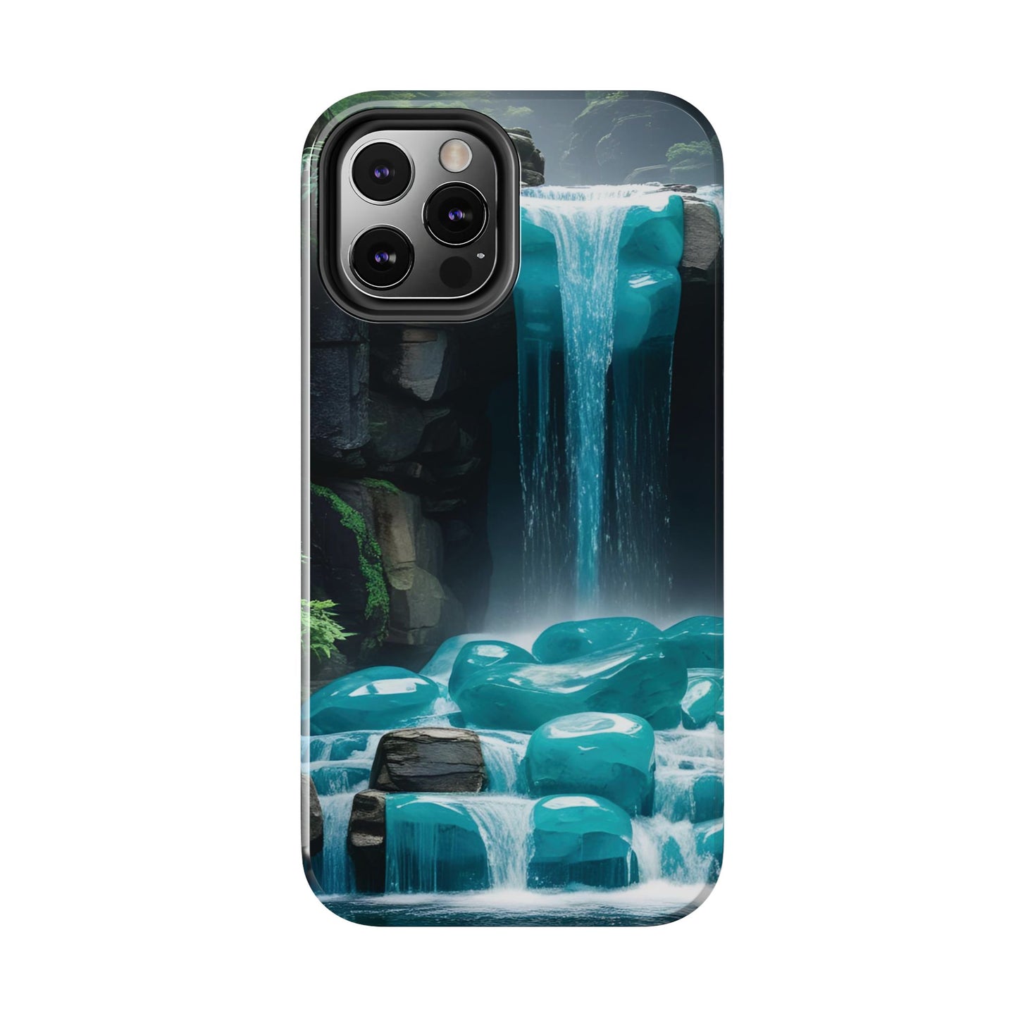 Turquoise Gemstone Waterfall Phone Case