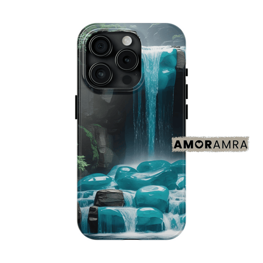 Turquoise Gemstone Waterfall iPhone Case