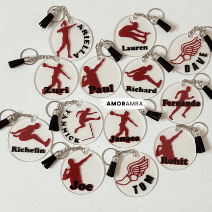 Personalized Track Keychain | XC Bag Tag - Amor Amra
