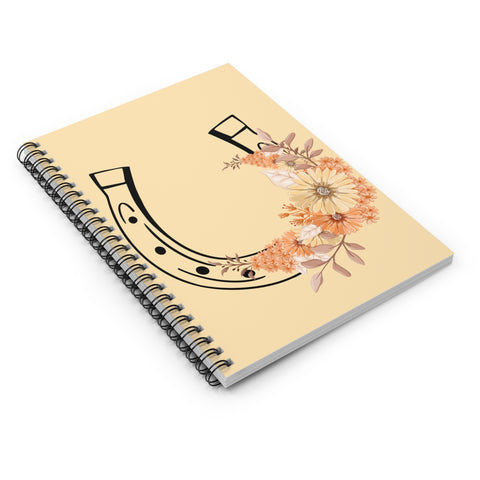 Floral Horseshoe Notebook