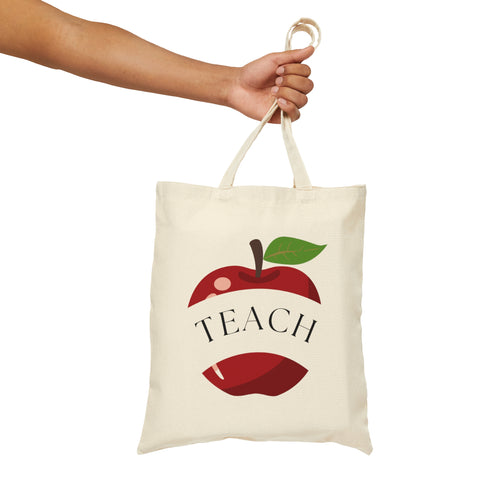 Teacher Tote Bag - Apple TEACH - Amor Amra