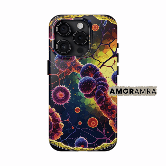 Phone case with colorful abstract design. For the lab tech, scientist, or biology enthusiast who sees the world in micro-detail, this iPhone case celebrates your passion for the unseen. With a detailed microscope graphic and subtle scientific flair, it’s a nerd-chic accessory for work or play. Ideal as a graduation, lab partner, or STEM gift that speaks to your inner researcher.