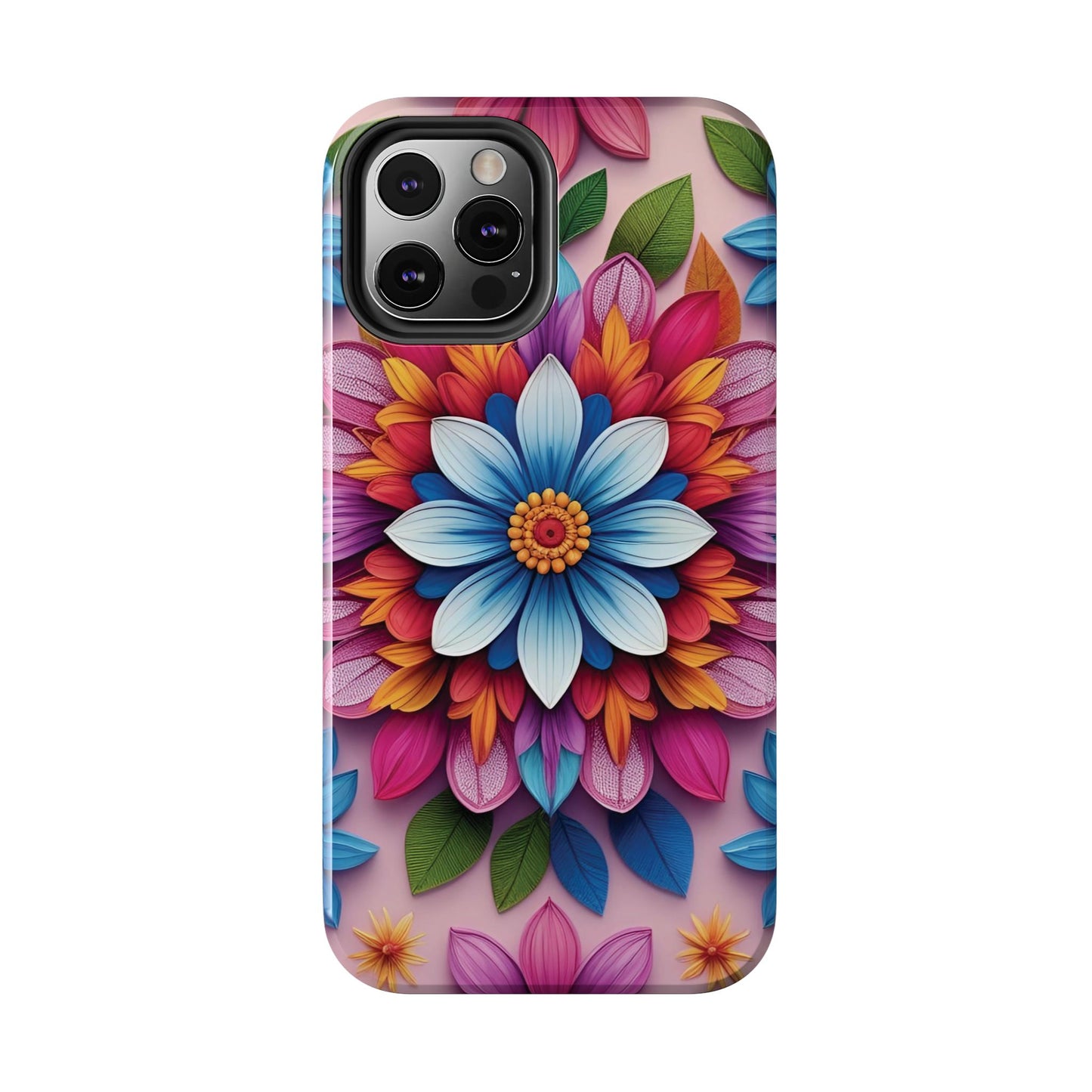 Vibrant Boho Floral Mandala iPhone Case