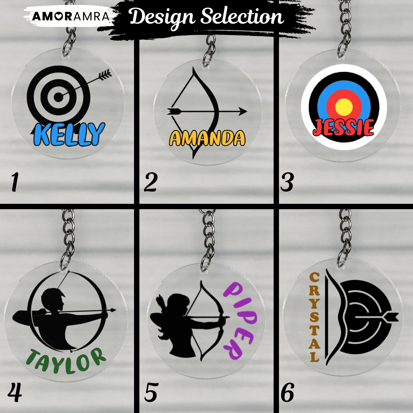 Personalized Archery Keychain