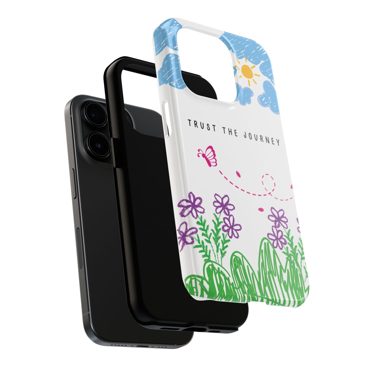 Trust the Journey Doodle Art iPhone Case