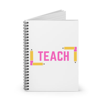 Teach Pencil Border Notebook