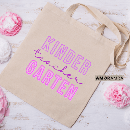 Teacher Tote Bag - Kindergarten Teacher - Amor Amra