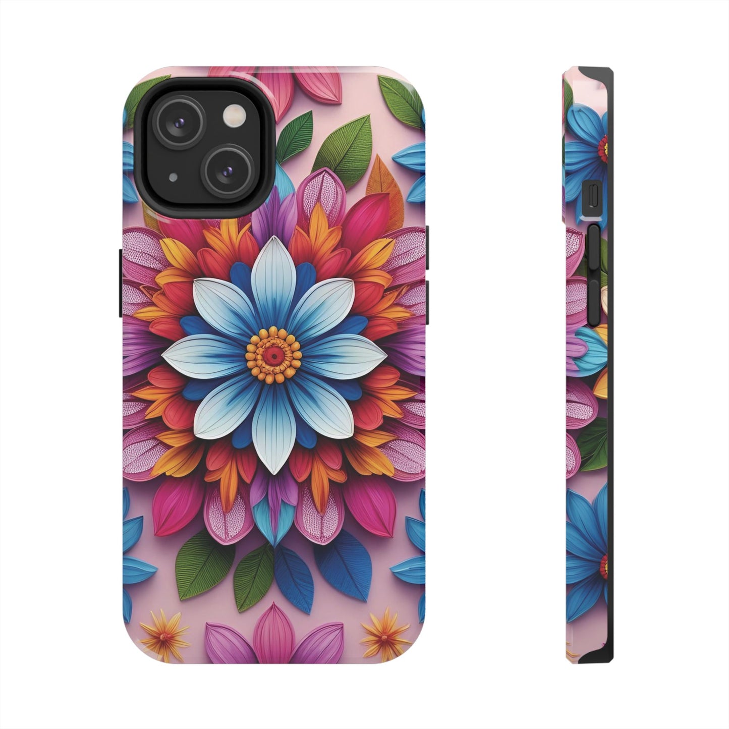 Vibrant Boho Floral Mandala iPhone Case