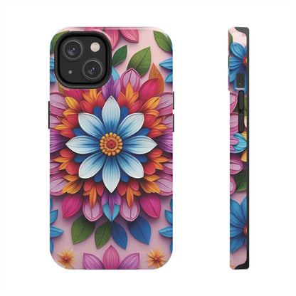 Vibrant Boho Floral Mandala iPhone Case
