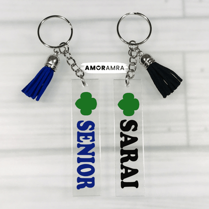 Personalized Girl Scout Keychain