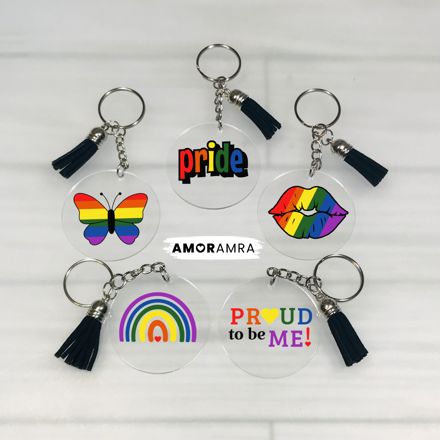 Pride Keychain | LGBTQ+ Pride Month Gift - Amor Amra