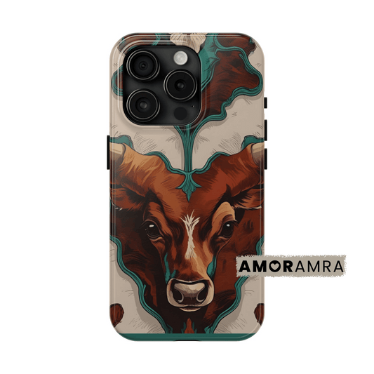 Western Longhorn Bull Phone Case