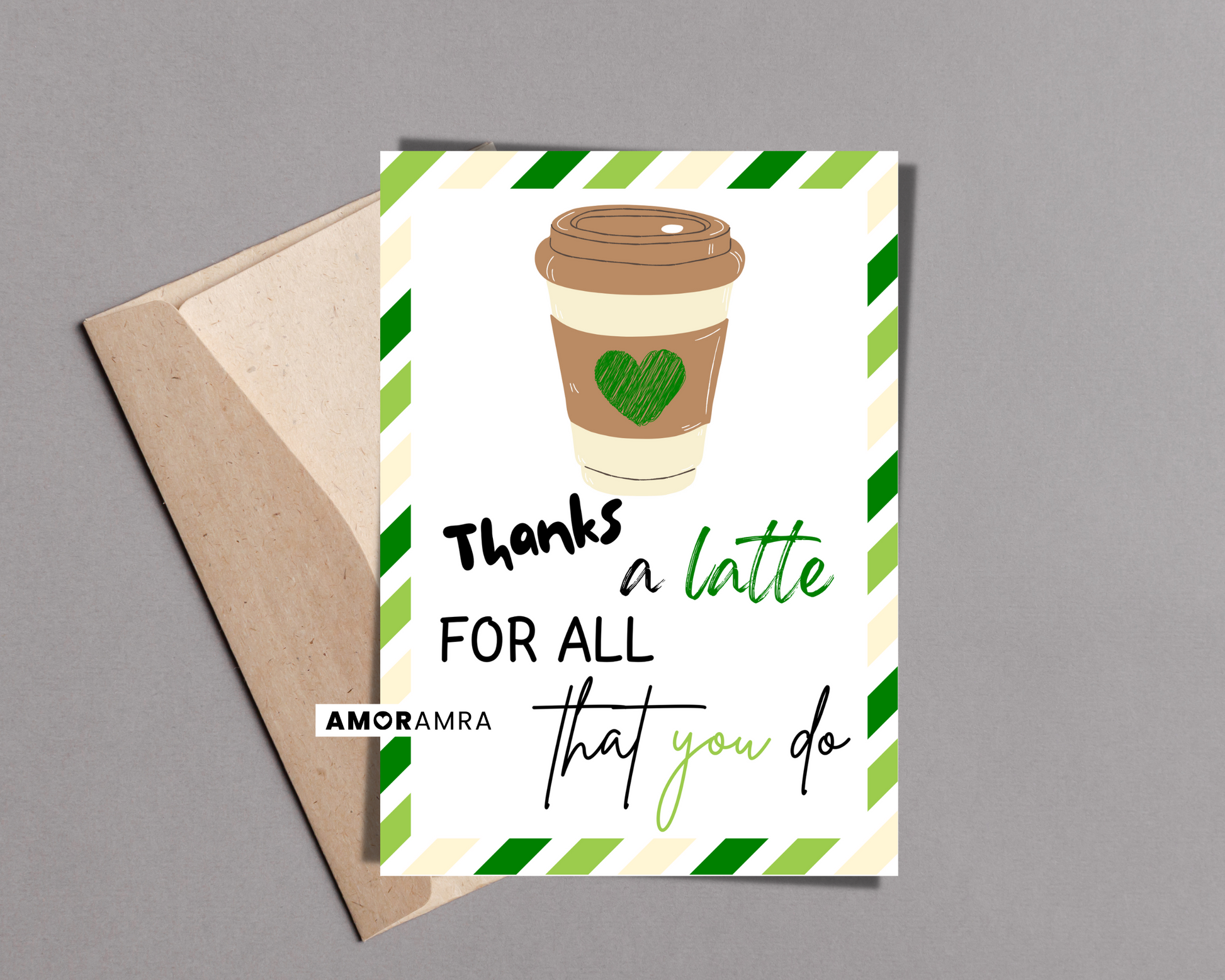 Teacher Card | Thanks a Latte - Amor Amra